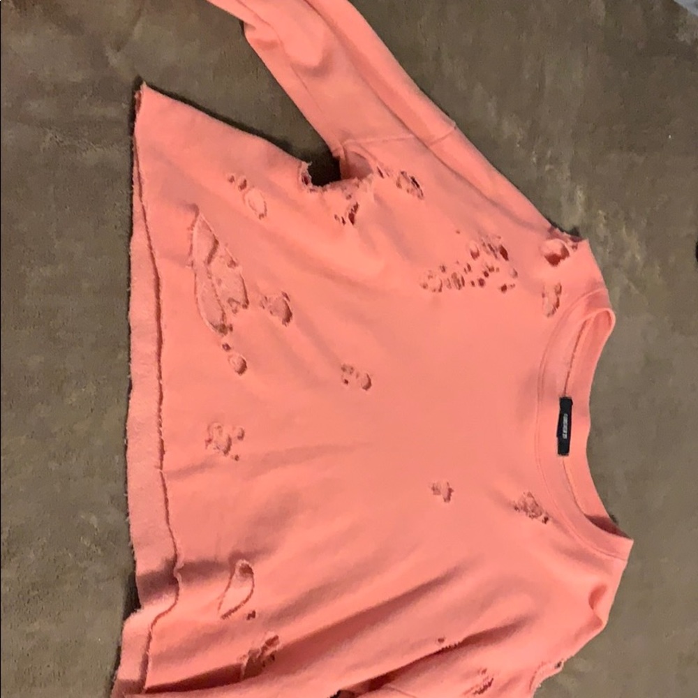 Peach pink crop top
